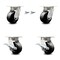 Service Caster 4 Inch Kingpinless Phenolic Wheel Caster Swivel Locks 2 Brakes SCC, 2PK SCC-KP30S420-PHR-BSL-2-SLB-2 - alternate 1